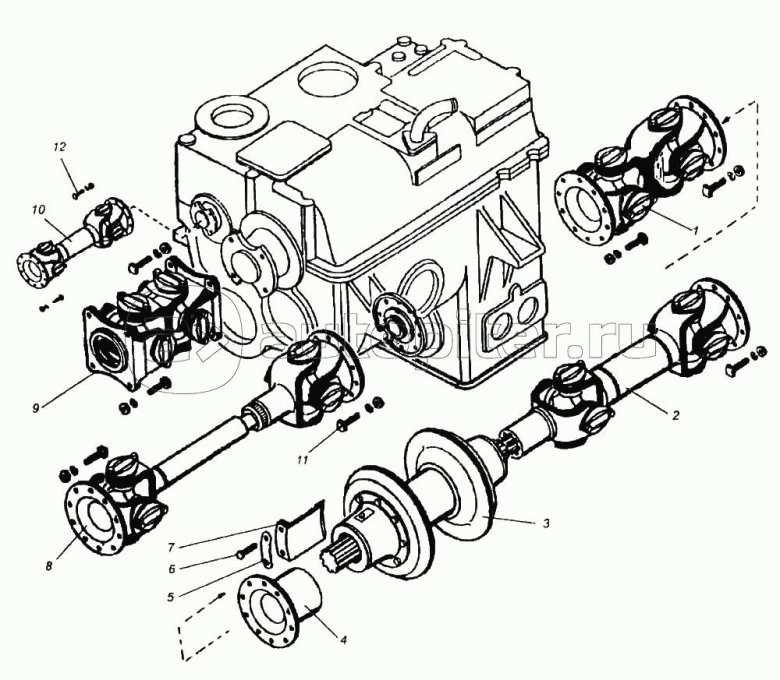 Карданный вал на к-744 р2
