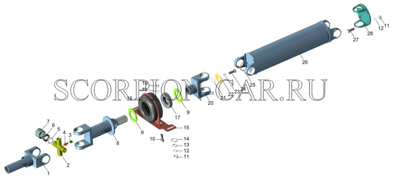 Устройство карданного вала