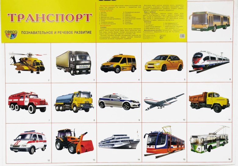 Карточки транспорт