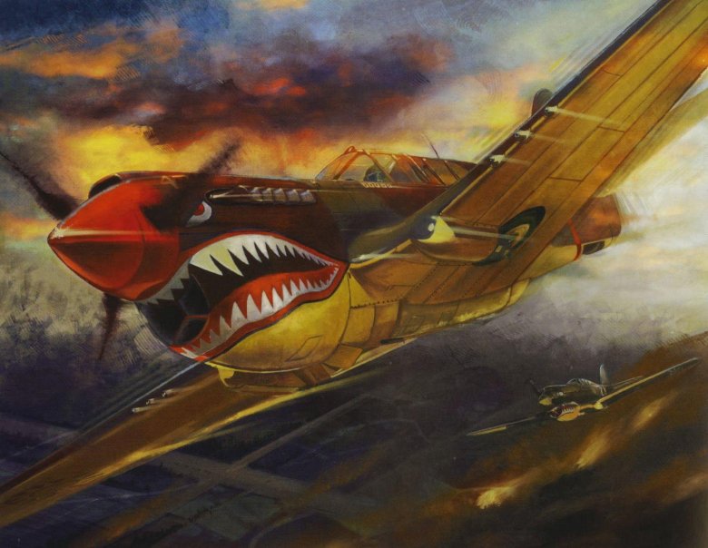P-40 warhawk летающие тигры