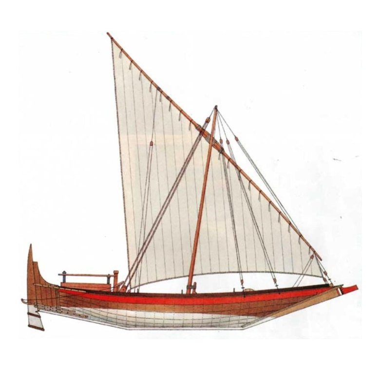 Косым латинским парусным вооружением