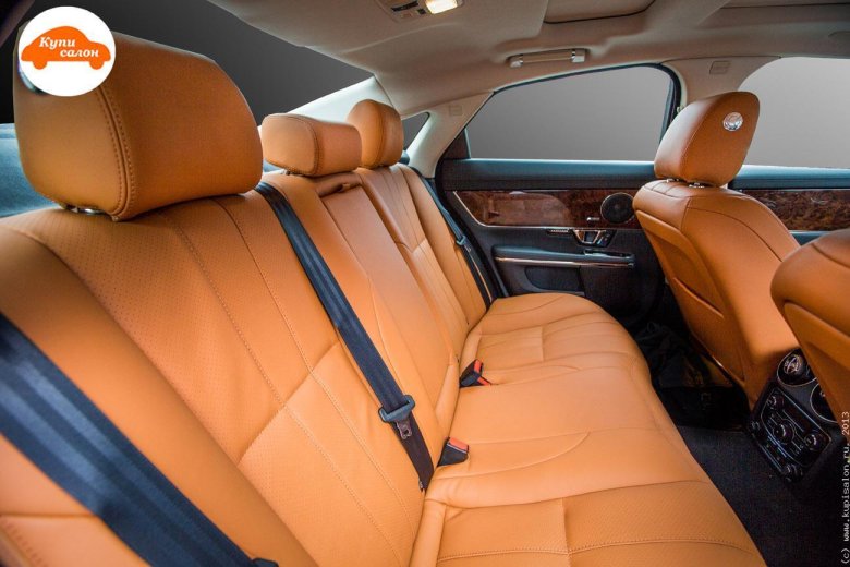 Jaguar xj коричневый салон