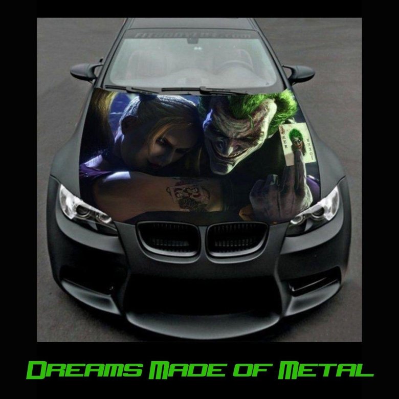 Наклейка на капот джокер