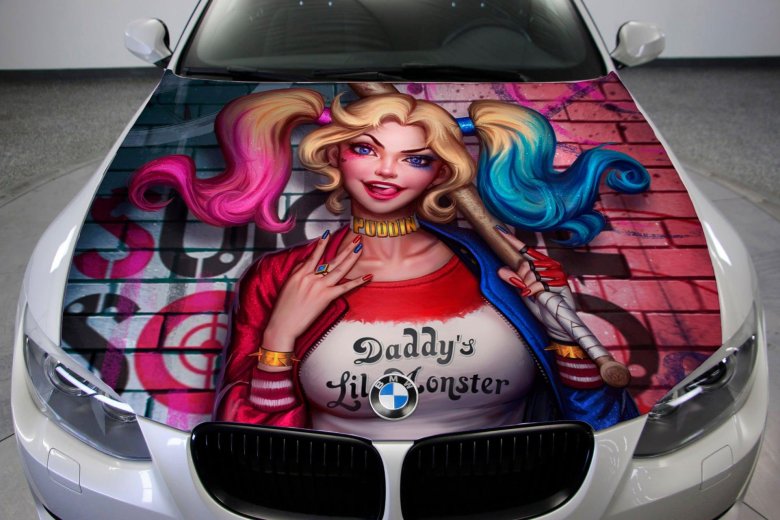 Харли квинн винил на машину