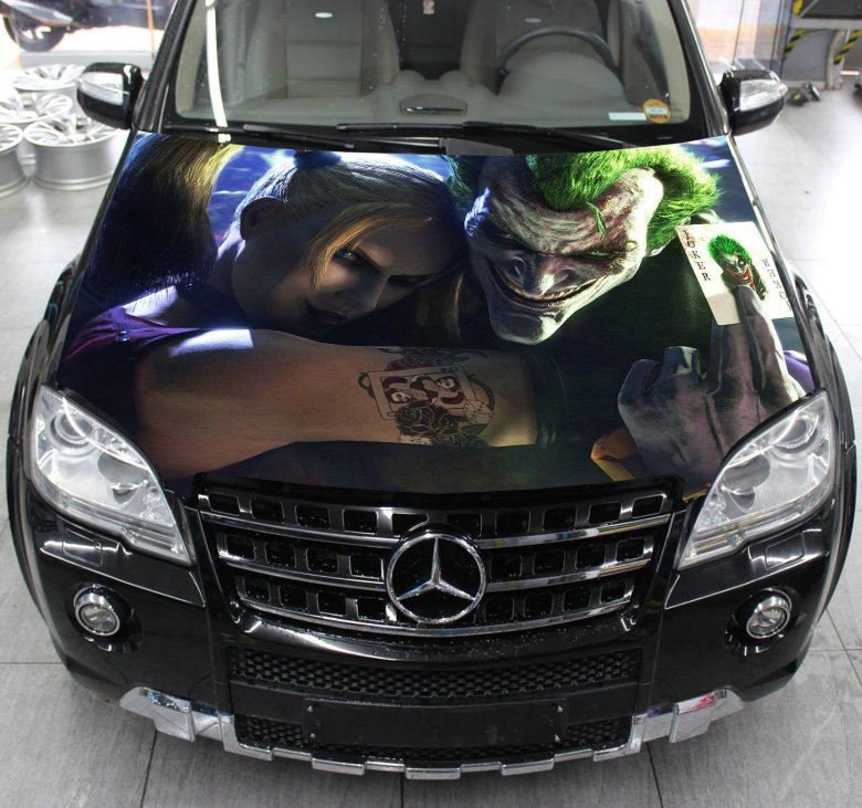 Аэрография джокер и харли квинн на авто