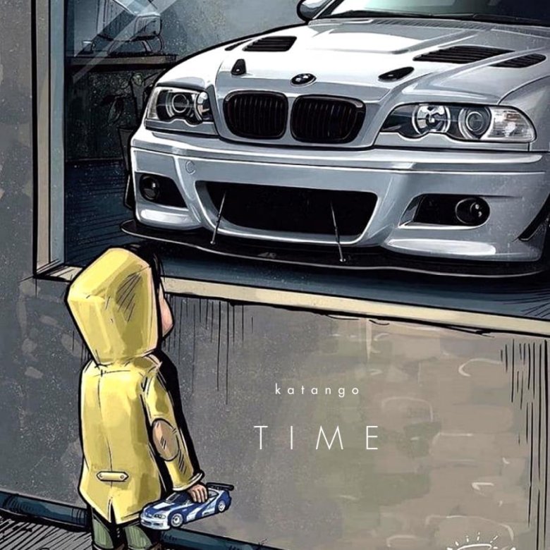 Мальчик смотрит на машину за витриной