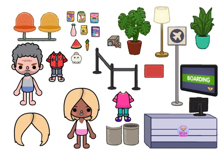 Бумажная кукла тока бока