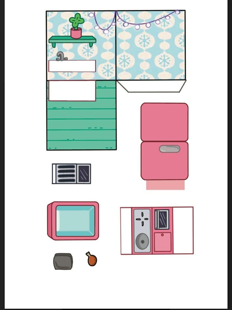 Домик в тетради для бумажных кукол