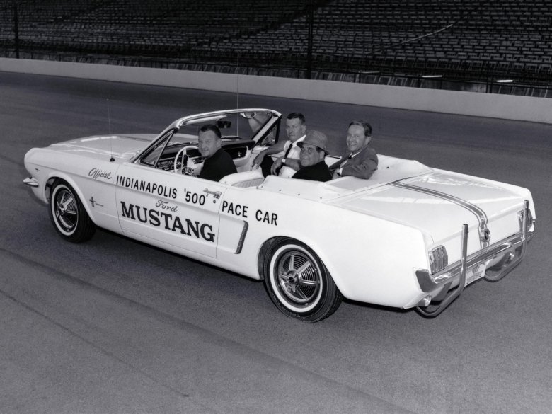 Pace car white 1964 ford mustang