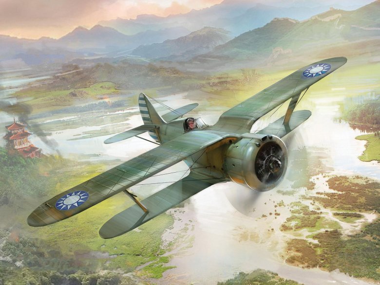 Самолет биплан глостер гладиатор