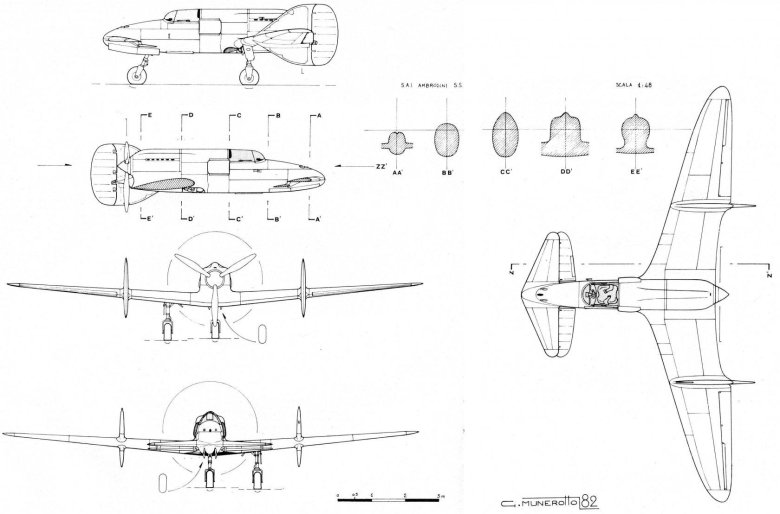 Истребитель чертеж