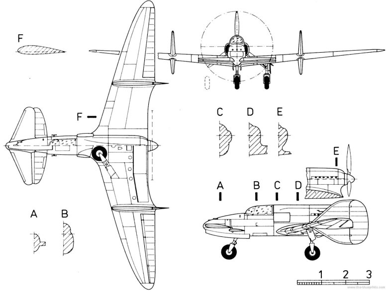 Hawker tempest mk.v чертеж