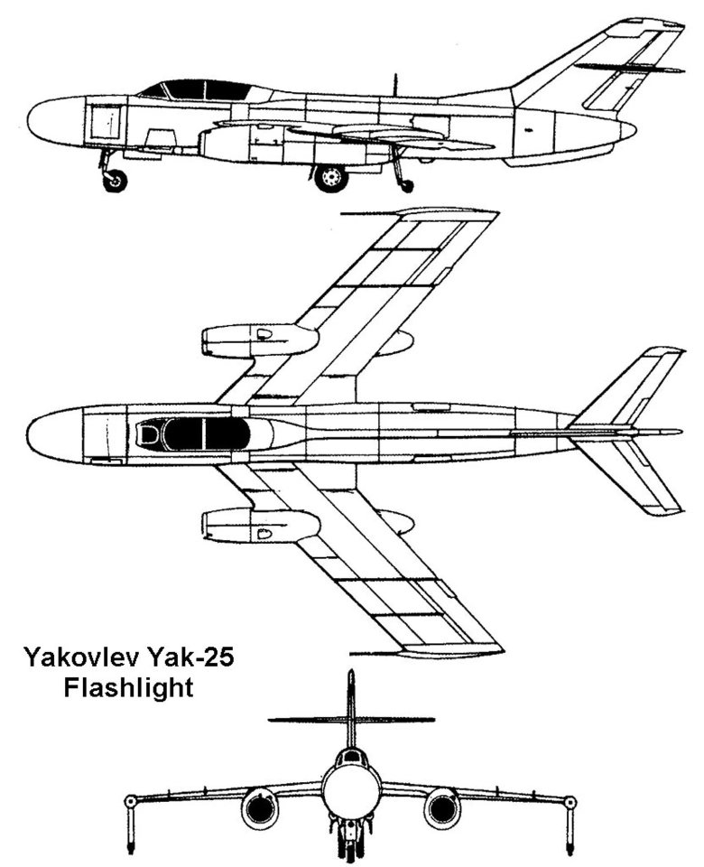 Чертежи самолета як-25рв