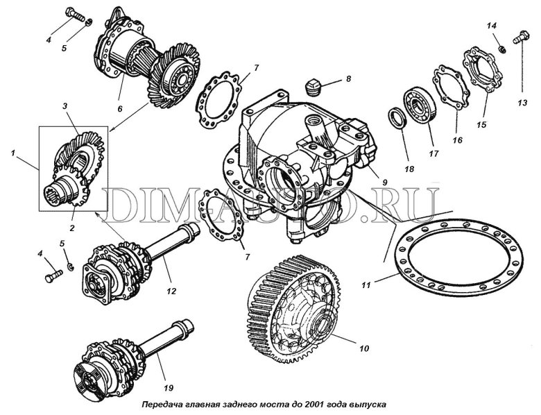 Редуктор заднего моста камаз 4310