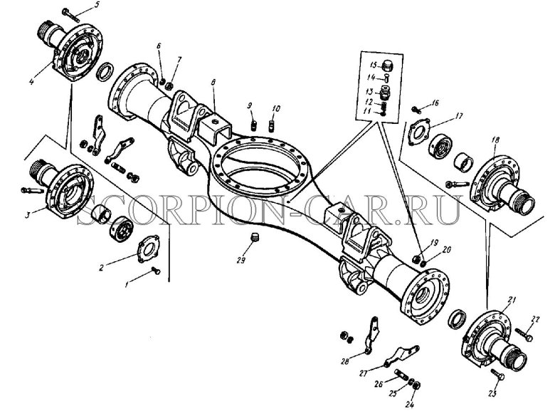 Цапфа заднего моста камаз 4310
