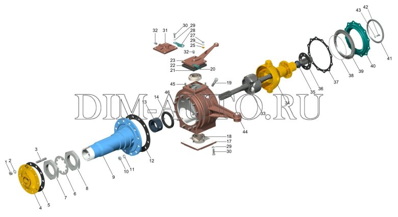Передний мост газ 3308 схема