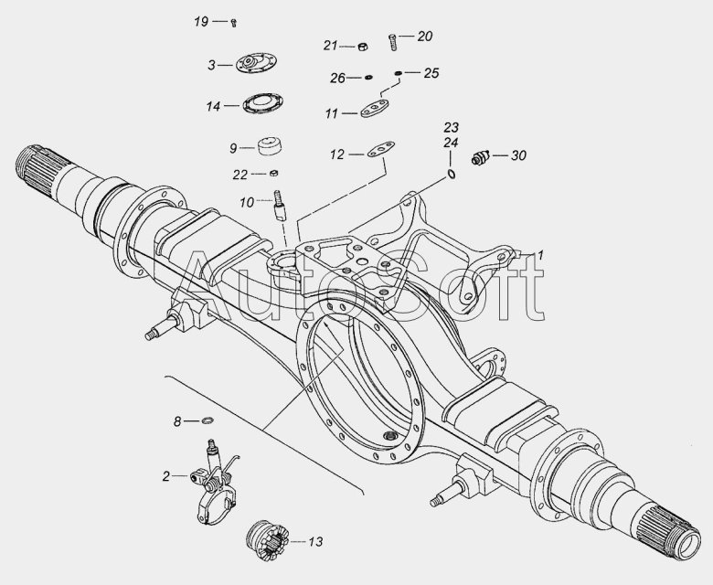 Картер заднего моста камаз 6520