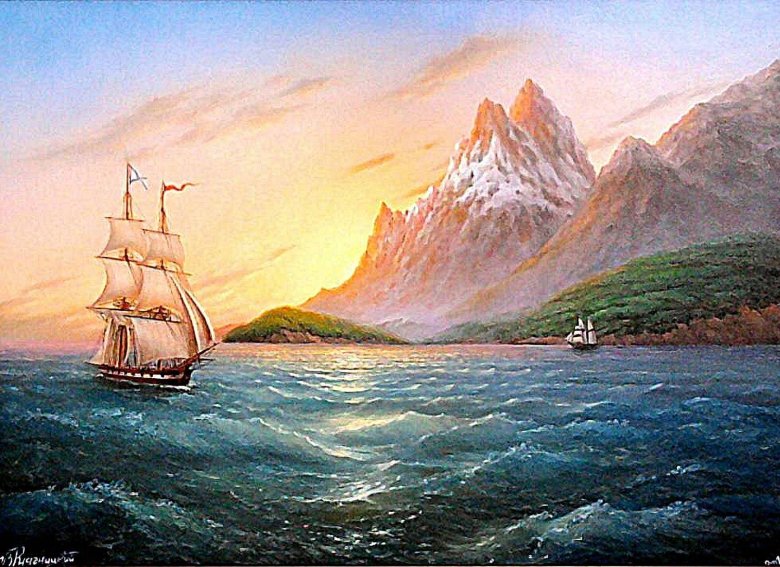 Картины морской пейзаж