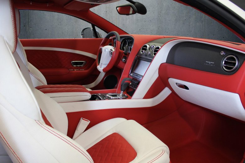 Bentley continental gt белый салон