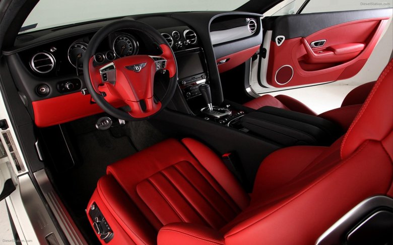 Бентли континенталь gt красный салон