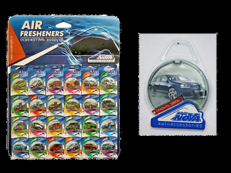 Освежитель воздуха подвесной гелевый nova bright авто классик 24 шт