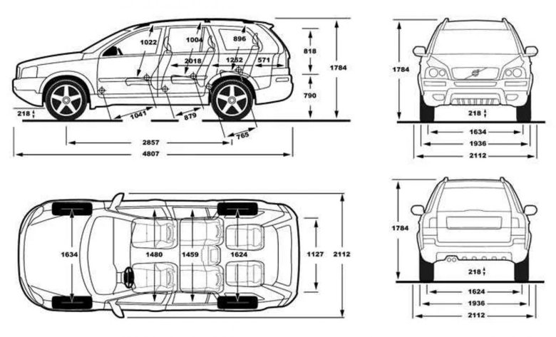 Вольво xc90 габариты