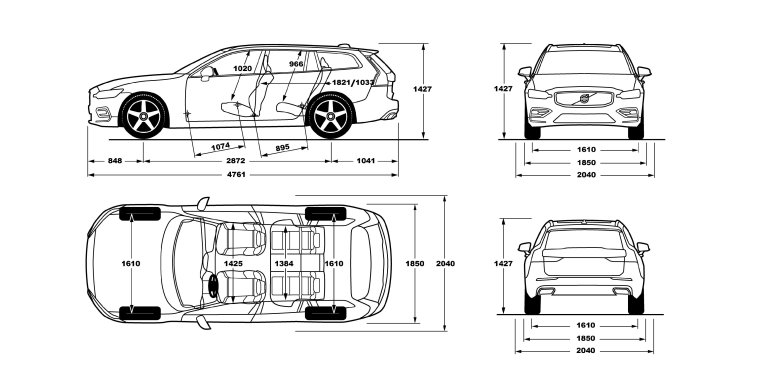 Габариты вольво xc70 универсал