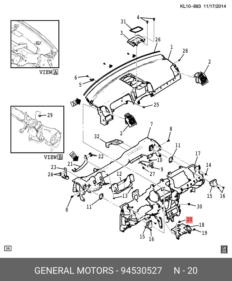 Шевроле каптиваc140 панель