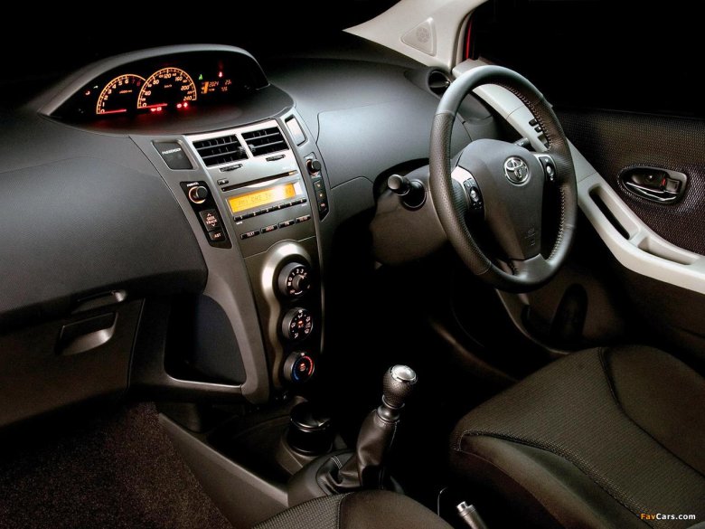 Toyota yaris 2007 салон