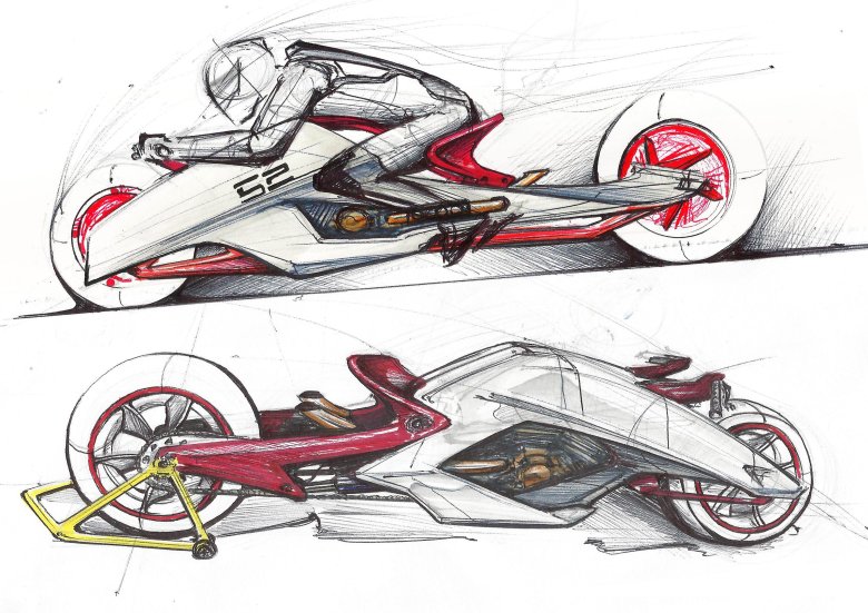 Скетчи мотоциклов будущего