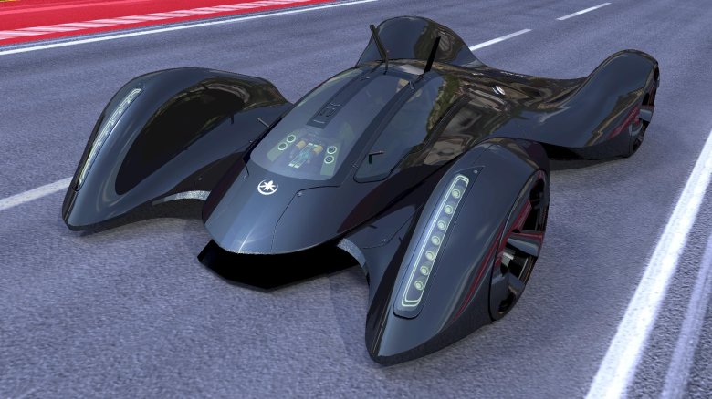 Футуристический летающий автомобиль