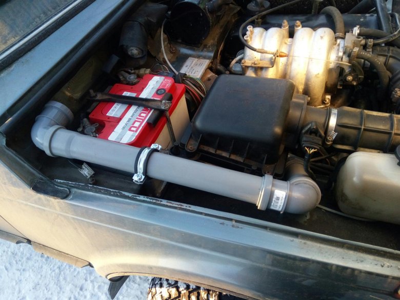 Шноркель из сантехнических труб на ниву 2121