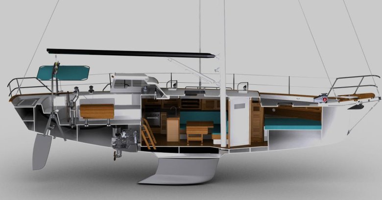 Крейсерская парусная яхта планировка