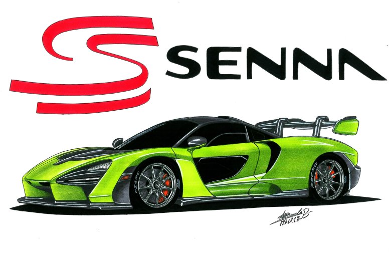 Макларен сенна рисунок