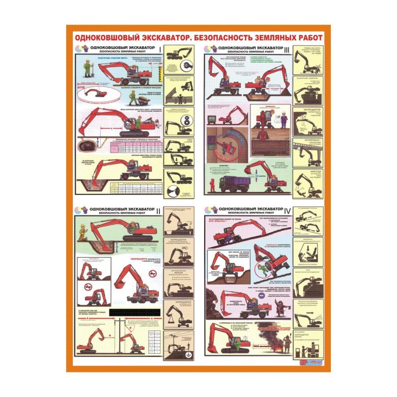 Одноковшовый экскаватор безопасность земляных работ