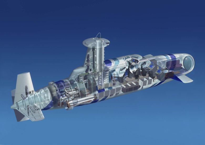 Разрез атомной подводной лодки