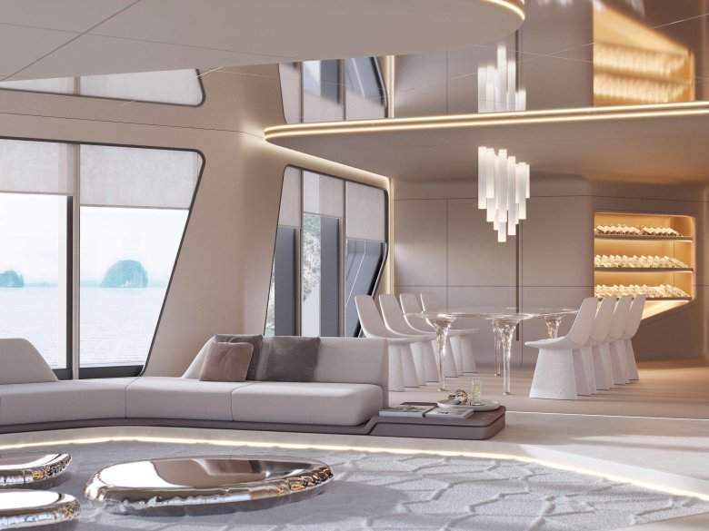 Azzam яхта интерьер