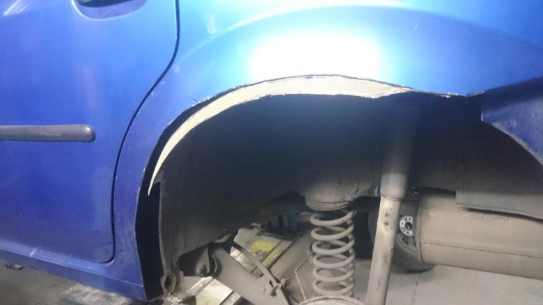 Задняя арка рено логан 1