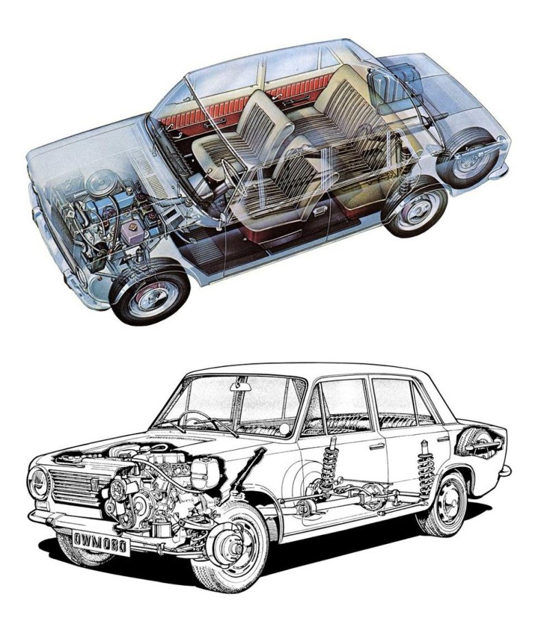 Fiat 124 и ваз 2101