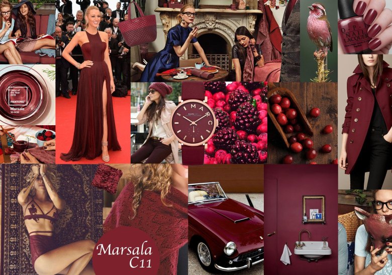 Цвет марсала