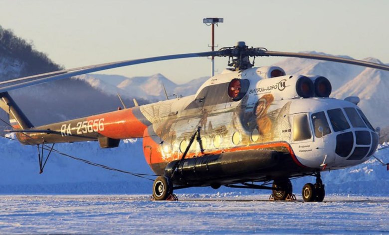 Вертолёт ми 8 на камчатке