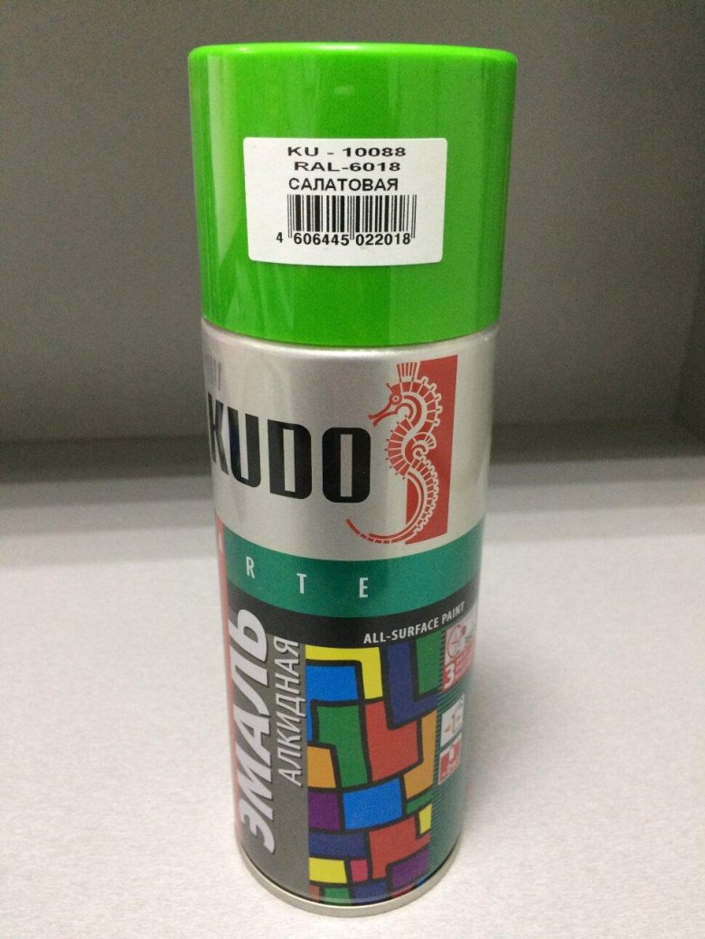 Эмаль универсальная светло-зеленая kudo 520мл