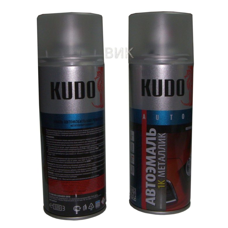 Эмаль ремонтная металлик 520 мл аэрозоль kudo