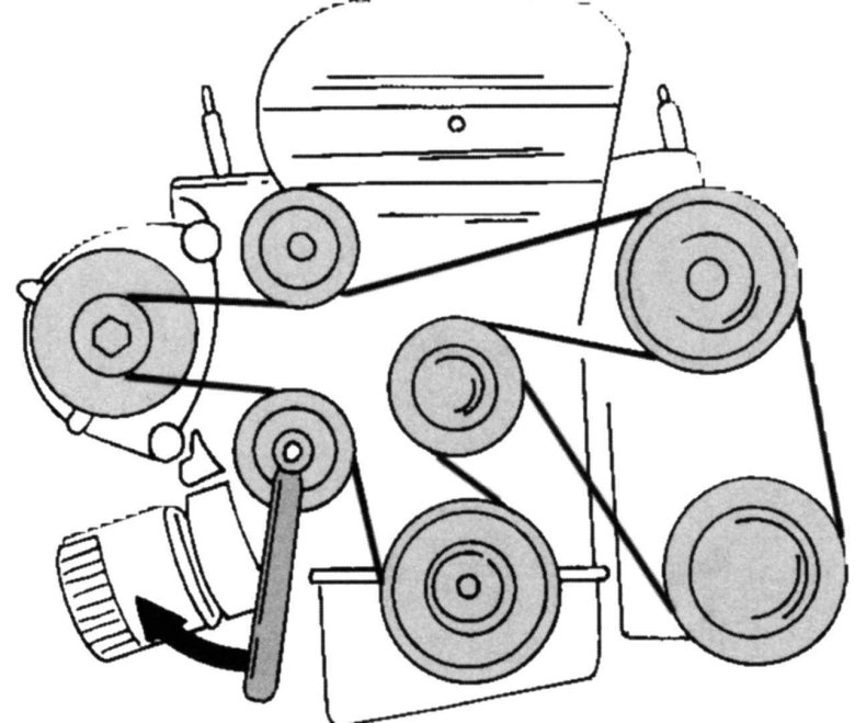 Схема установки ремня генератора
