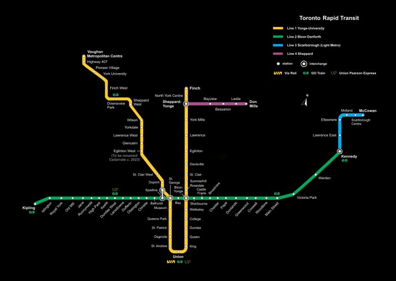 Метро торонто схема 2023