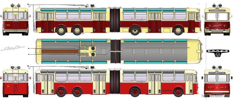 Модель троллейбуса сварз тс 1