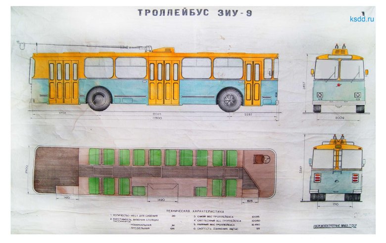 Зиу 9 троллейбус вид сбоку