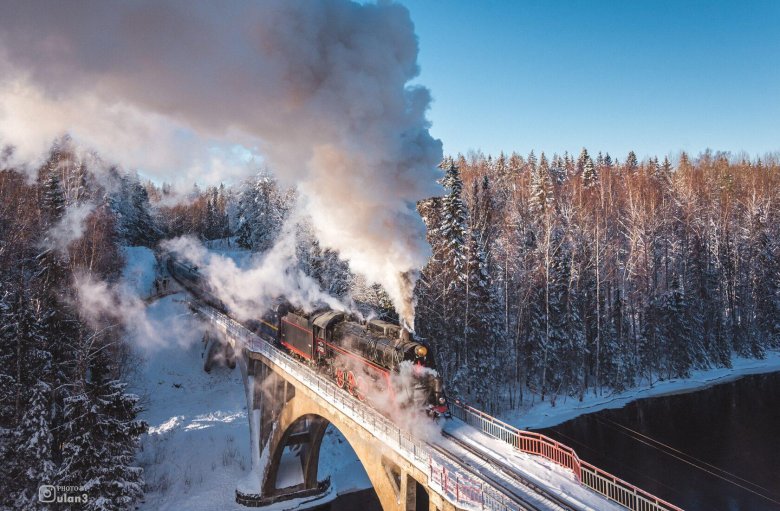 Рускеальский экспресс зимой