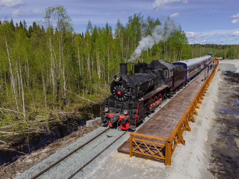 Ретропоезд рускеальский экспресс сортавала рускеала