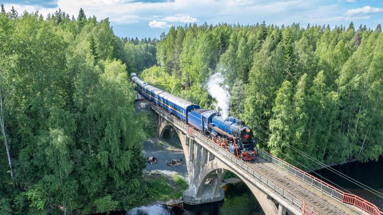 Ретропоезд рускеальский экспресс сортавала рускеала